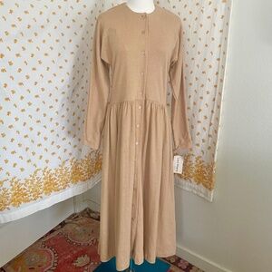 Deadstock 90s Lloyd Williams Cotton Maxi Dress – Size 10